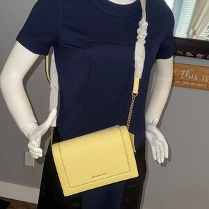 MICHAEL KORS yellow crossbody bag used